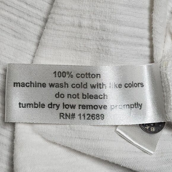 BKE‎ Polo Shirt Mens Large Standard Fit Chest Pockets Casual Button Up White - Picture 10 of 10